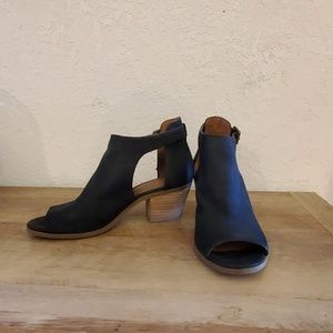 Lucky Brand peep toe booties
